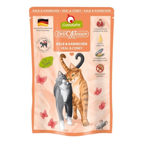 GranataPet DeliCatessen cielęcina i królik karma mokra dla kota 85g