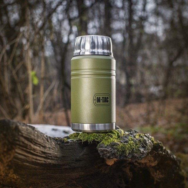 Termos obiadowy z łyżką ze stali Inox M-TAC Olive poj. 750 ml.