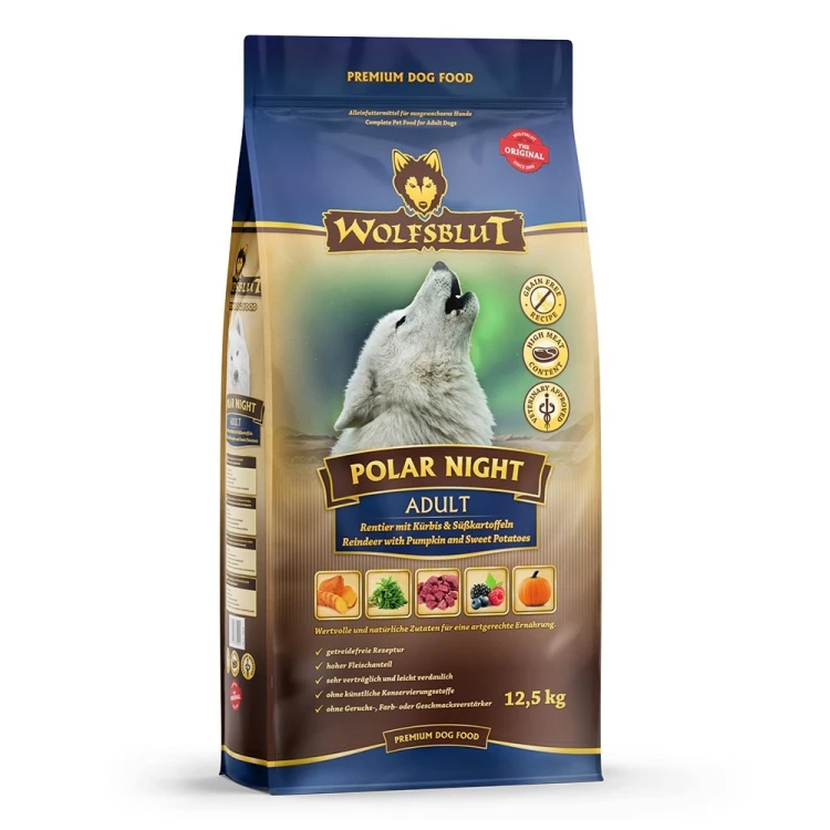 WOLFSBLUT Polar Night Adult reindeer/pumpkin 12,5kg