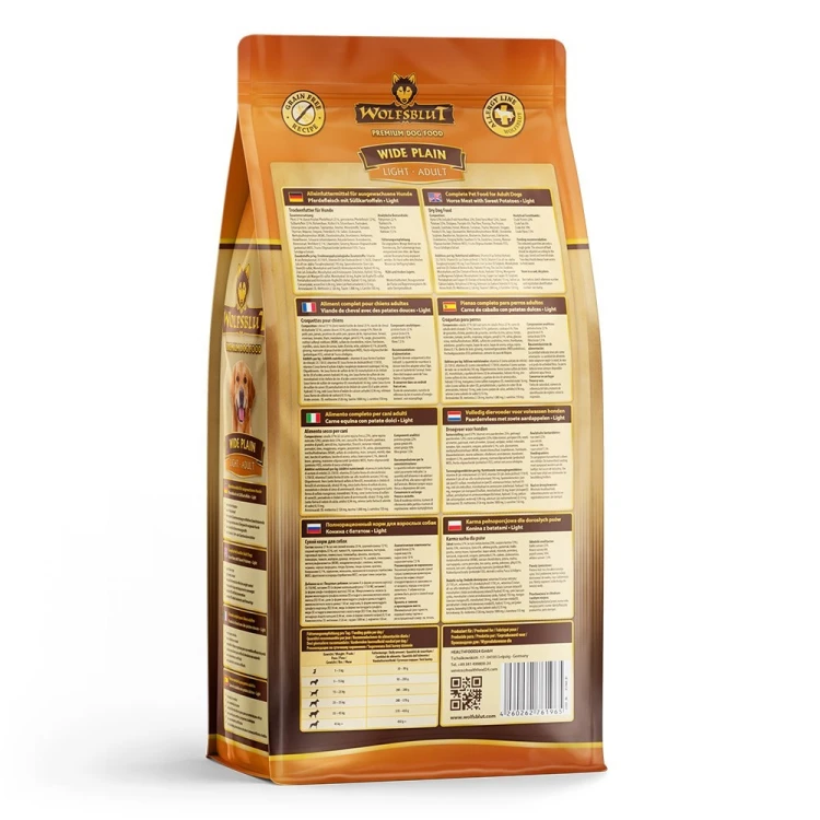 WOLFSBLUT Wide Plain Light horse/sweet potatos 2kg