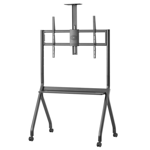 MACLEAN WÓZEK DO TV, PÓŁKA NA KAMERĘ, NA KÓŁKACH, 55-100", MAX. OBCIĄŻENIE 120KG/10KG PÓŁKA, MAX. VESA 900X600 MC-114 B