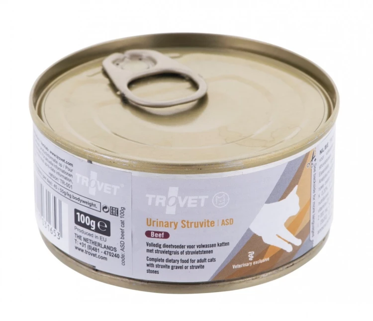 Trovet ASD Urinary Struvite z wołowiną - mokra karma dla kota - 100 g