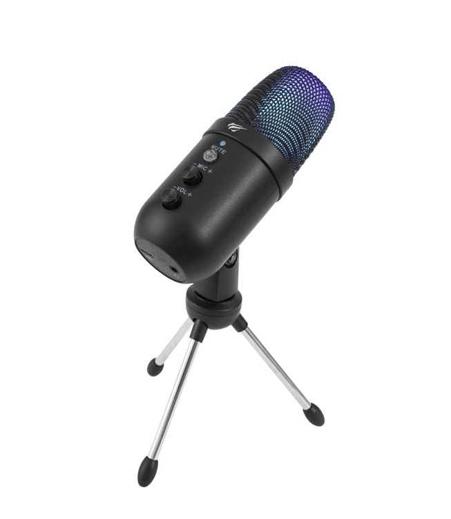 Mikrofon gamingowy bezprzewodowy Havit GK51 (czarny z RGB)