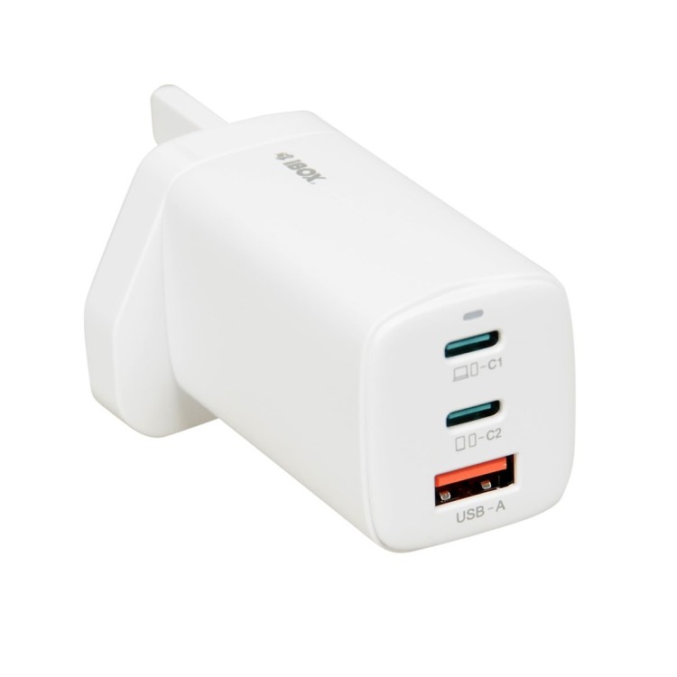ŁADOWARKA SIECIOWA I-BOX C-65 GAN PD65W KABEL, BIAŁA