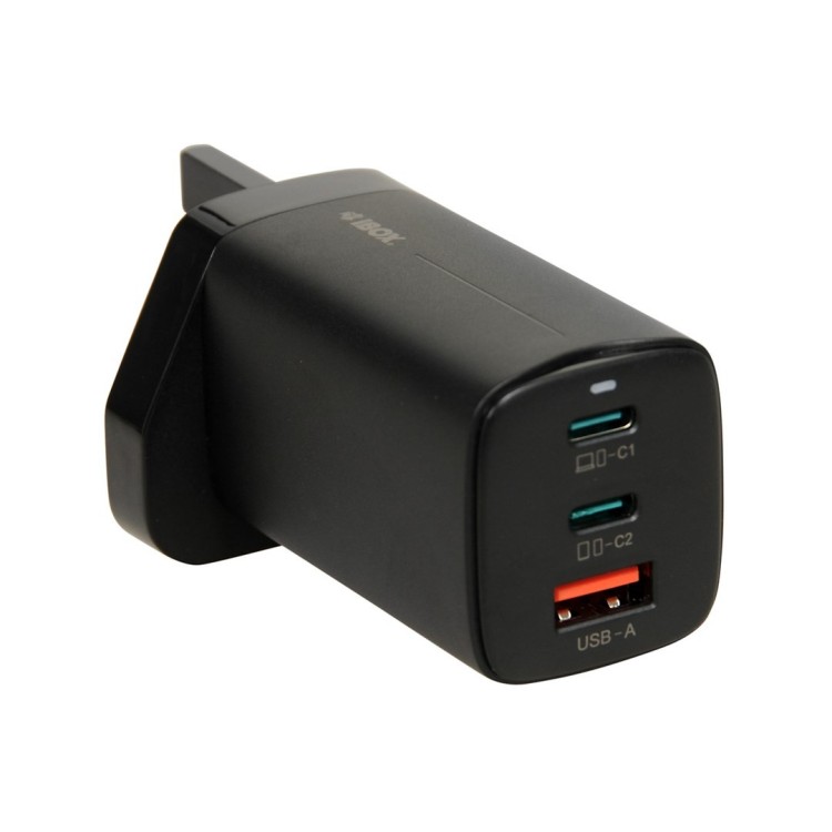 ŁADOWARKA SIECIOWA I-BOX C-65 GAN PD65W KABEL, CZARNA