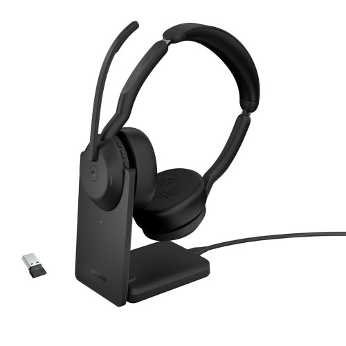 Jabra 25599-999-989 słuchawki/zestaw słuchawkowy Przewodowy i Bezprzewodowy Opaska na głowę Biuro/centrum telefoniczne Bluetooth Podstawka do ładowani