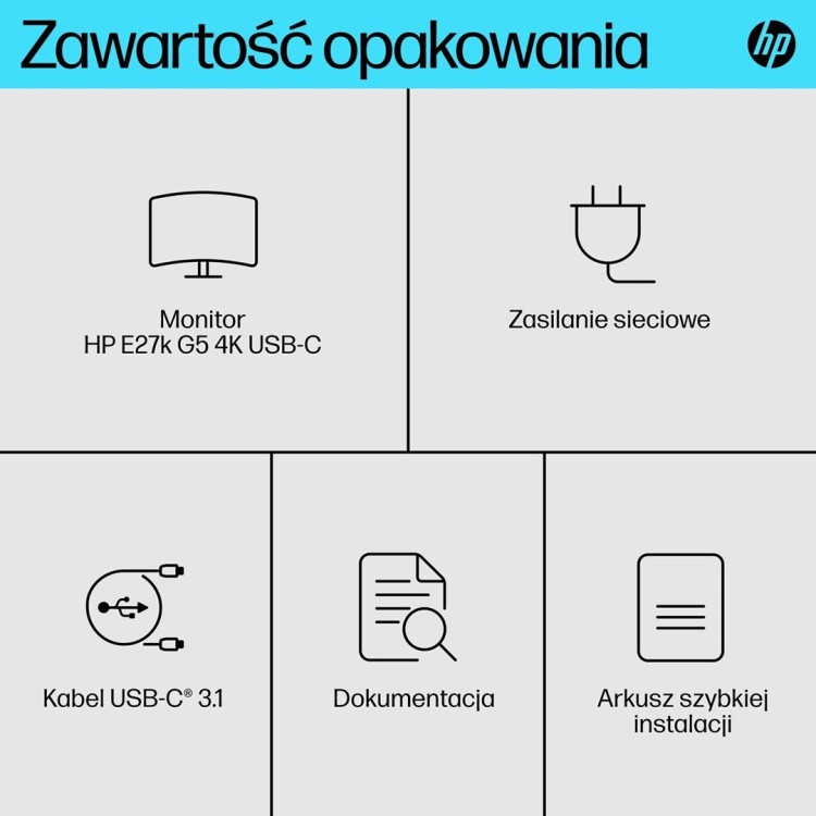 HP E-Series Monitor E27k G5 4K USB-C