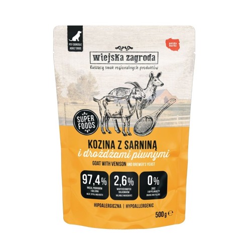 Wiejska Zagroda Kozina z sarniną karma mokra dla psa 500g