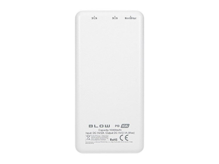 BLOW POWER BANK 10000MAH BIAŁY PB10A