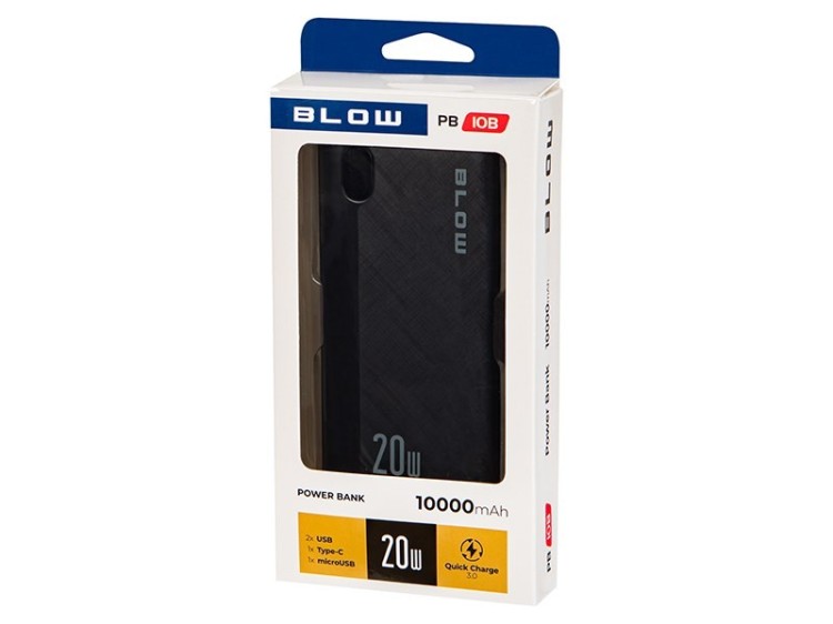 BLOW POWER BANK 10000MAH QC 20W CZARNY PB10B
