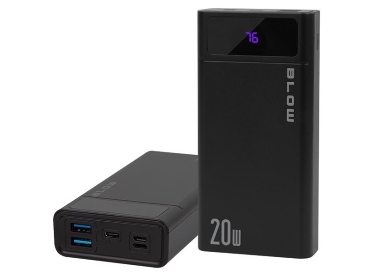 BLOW POWER BANK 20000MAH QC+PD 20W + LIGHTNING CZARNY PB20E