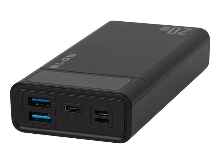BLOW POWER BANK 20000MAH QC+PD 20W + LIGHTNING CZARNY PB20E