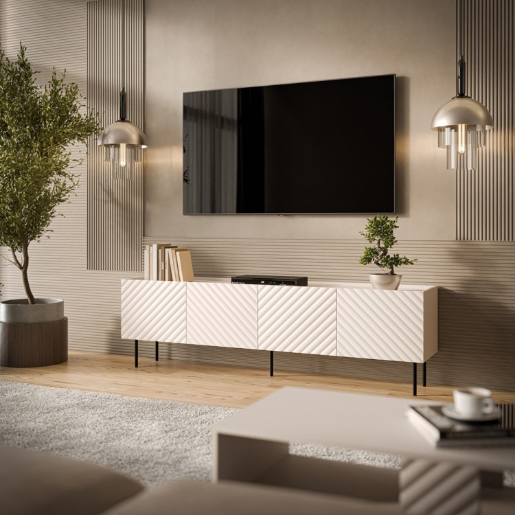 Szafka RTV 4D LUCCA 200x40x59 kaszmir