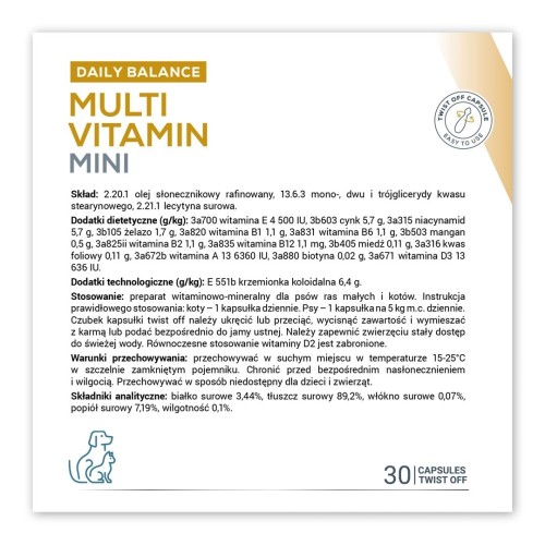 VetExpert Multivitamin Mini 30 Kapsułek