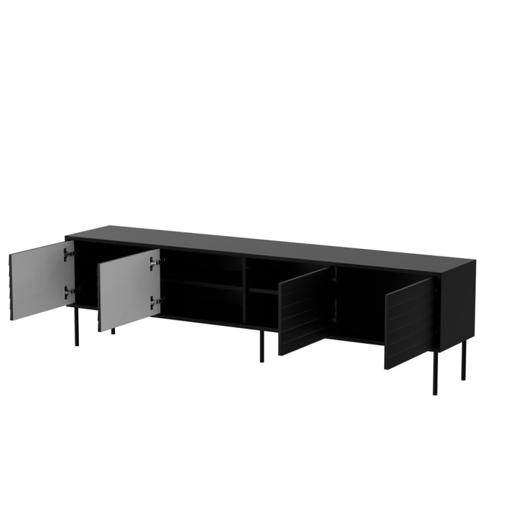 Szafka RTV 4D CORTINA 200x40x55 czarny