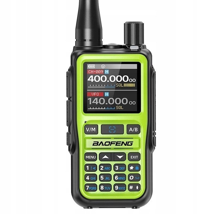 Krótkofalówka Baofeng UV-5R EU MINI USB-C Bluetooth VHF UHF Pasmo Lotnicze Green