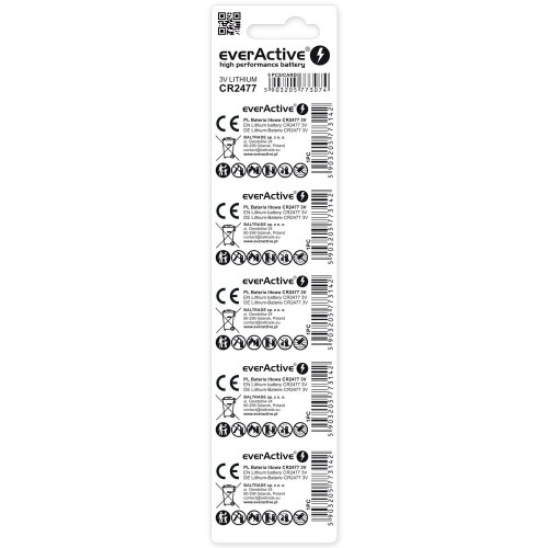 EVERACTIVE BATERIA LITOWA CR2477 BLISTER 5 SZT. CR24775BL
