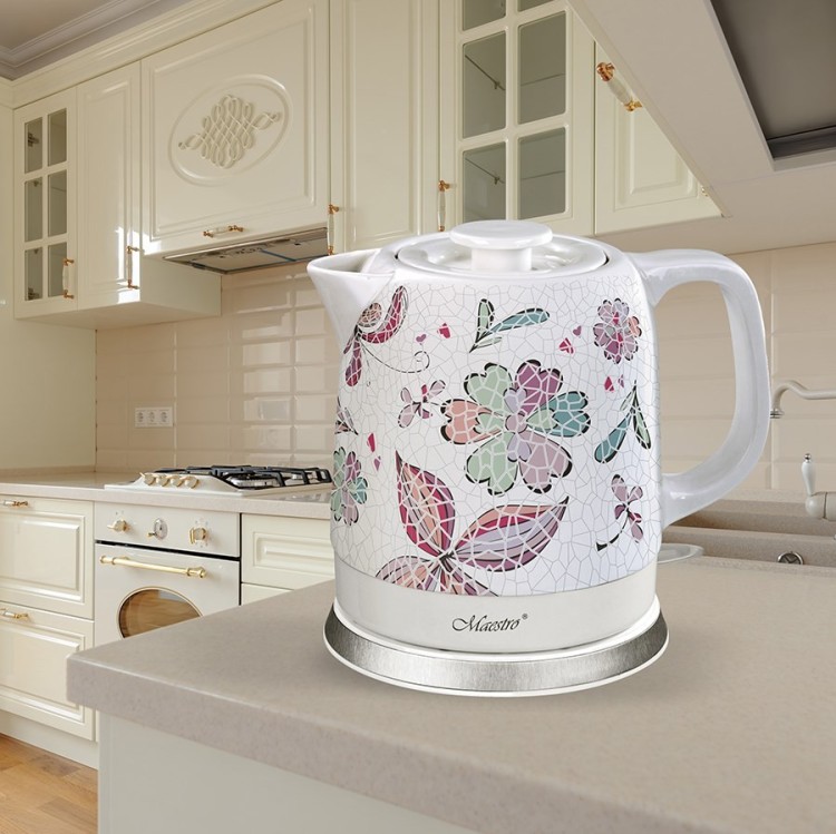 Czajnik elektryczny ceramiczny 1,5L 1500W MR-068-FLOWERS  MAESTRO