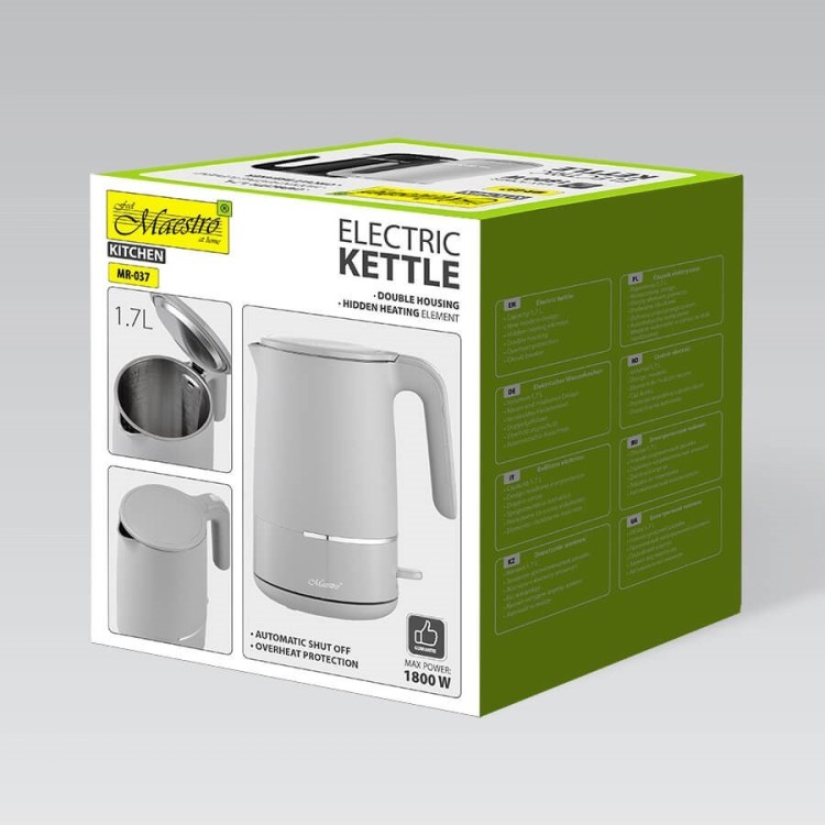 Czajnik elektryczny 1,7L 1800W MR-037-GREY MAESTRO