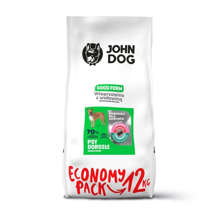 John Dog GOOD Adult wieprzowina z wołowiną12kg