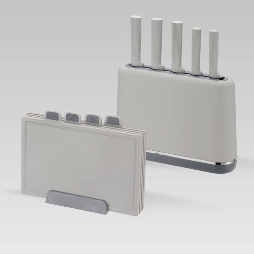 Zestaw noży i desek na podstawce MR-1412-GREY MAESTRO
