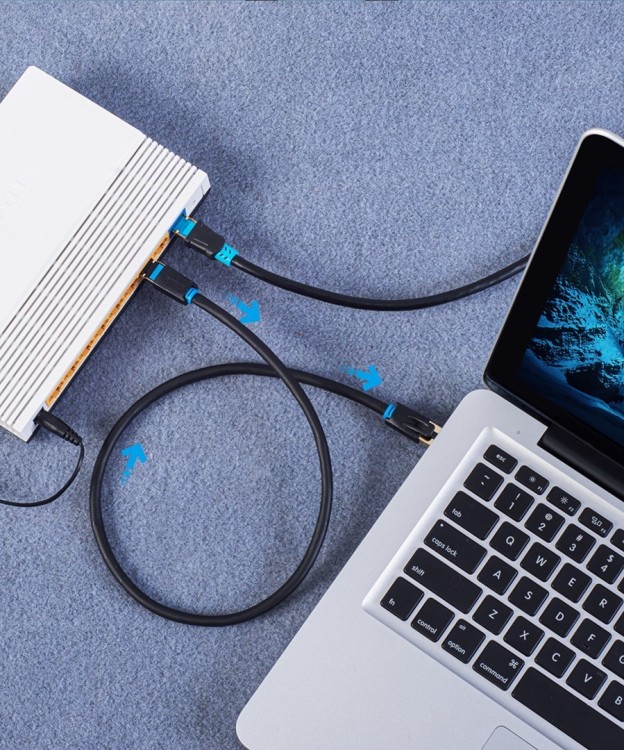 Kabel Ethernet Vention Cat8 SFTP 40Gbps 2GHz 2m