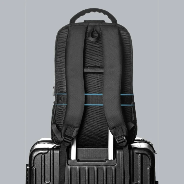 Plecak wodoodporny na laptopa Vention KRK 20l z portem USB i blokadą antykradzieżową czarny