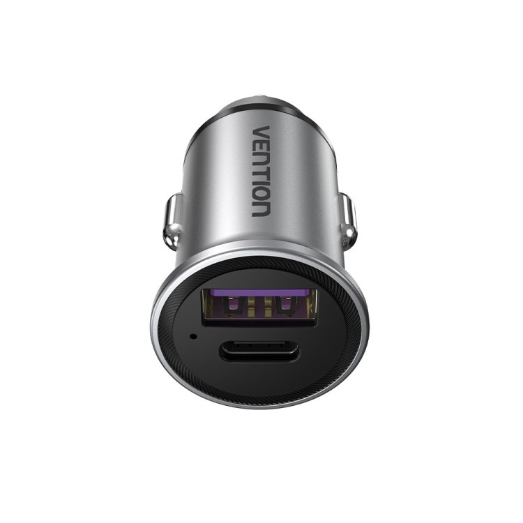 Ładowarka samochodowa Vention USB-A USB-C 30W PD