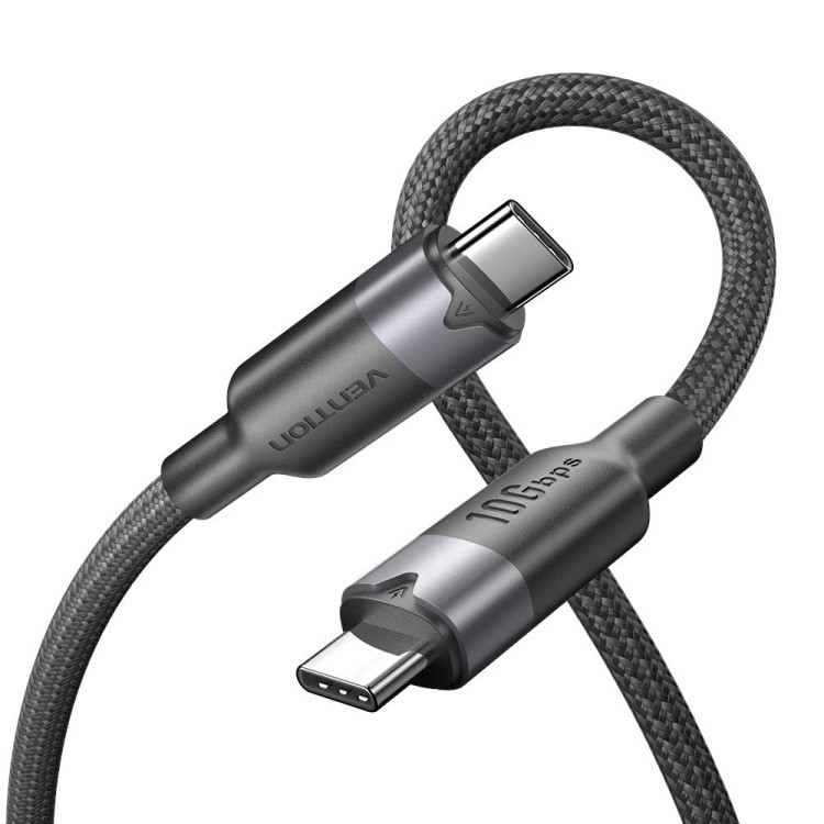 Kabel USB-C do USB-C Vention USB 3.2 5A 10Gbps 1m czarny