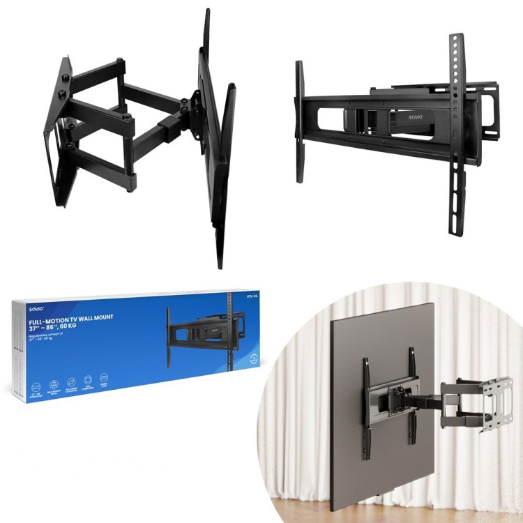 SAVIO REGULOWANY UCHWYT TV UTV-04 37’’– 86’’ 60 KG