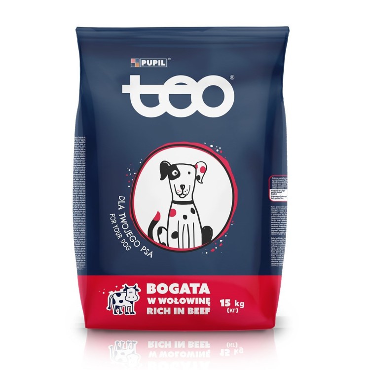 TEO bogata w wołowinę Karma sucha dla psa 15kg