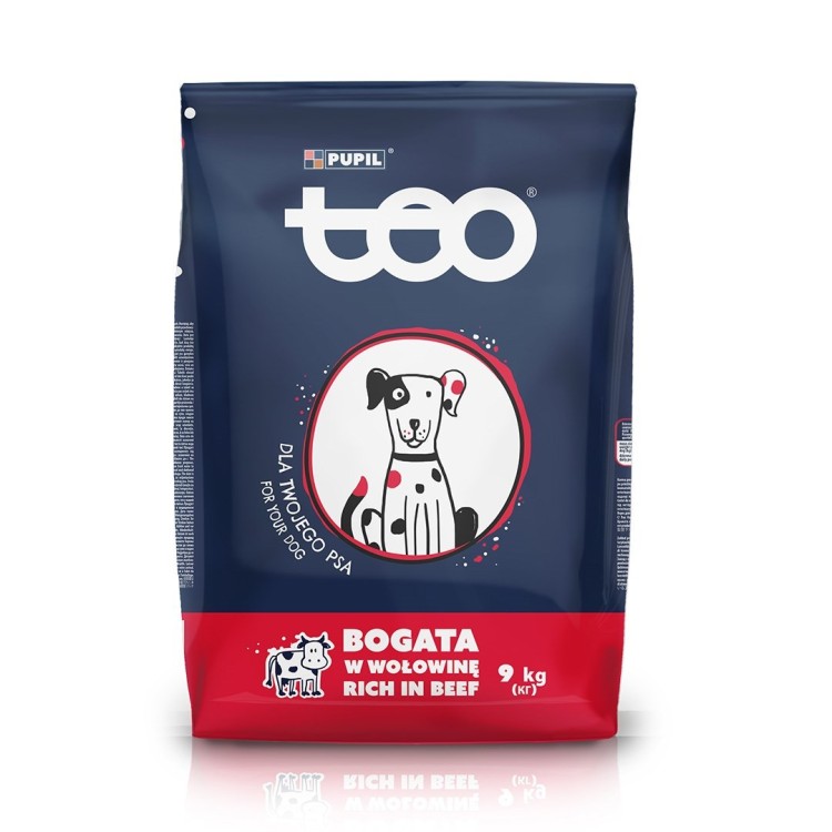TEO bogata w wołowinę Karma sucha dla psa 9kg