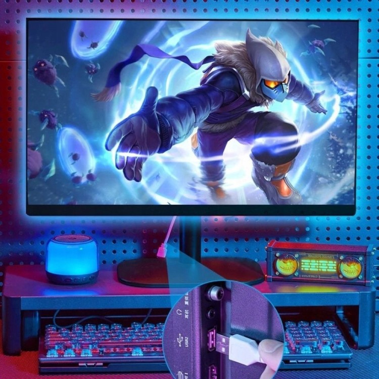 Taśma świetlna Vention RGB FPC LED z pilotem IR zasilanie USB 5V  2m