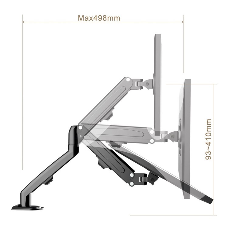 MACLEAN UCHWYT DO MONITORA CZARNY MC-860N