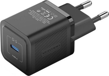 Ładowarka Vention USB-C 20W GaN czarna