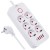 MACLEAN LISTWA ZASILAJĄCA, PRZEDŁUŻACZ 6 GNIAZD + 4XUSB, 110-240V AC 50/60HZ, 2.1A MAX 2500W, 1,5 M, BIAŁA MCE389 W