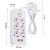 MACLEAN LISTWA ZASILAJĄCA, PRZEDŁUŻACZ 6 GNIAZD + 4XUSB, 110-240V AC 50/60HZ, 2.1A MAX 2500W, 1,5 M, BIAŁA MCE389 W