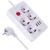 MACLEAN LISTWA ZASILAJĄCA, PRZEDŁUŻACZ 4 GNIAZDA + 3XUSB, 110-240V AC 50/60HZ, 2.1A MAX 2500W, 3M, BIAŁA MCE393 W