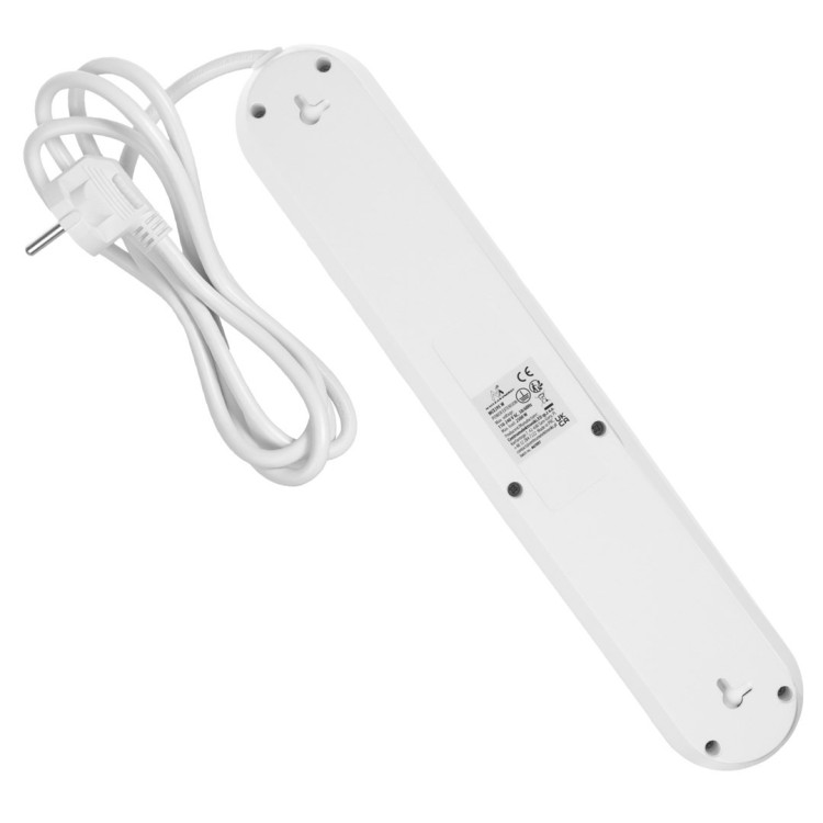 MACLEAN LISTWA ZASILAJĄCA PRZEDŁUŻACZ5 GNIAZD + 3XUSB, 110-240V AC 50/60HZ, 2.1A MAX 2500W, 1,5M, BIAŁA MCE395 W