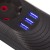 MACLEAN LISTWA ZASILAJĄCA, PRZEDŁUŻACZ5 GNIAZD + 3XUSB, 110-240V AC 50/60HZ, 2.1A MAX 2500W, 1,5M, CZARNA MCE395 B