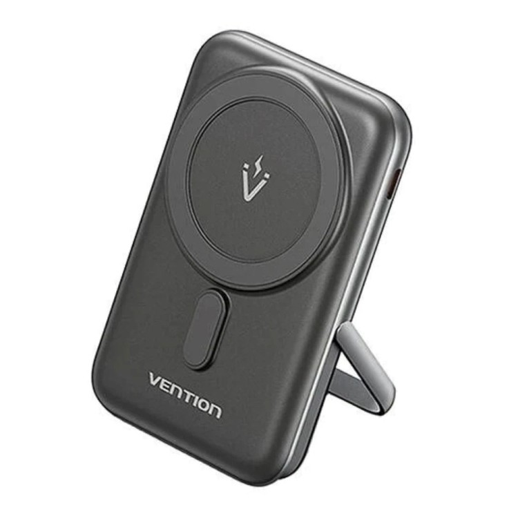 Bezprzewodowy magnetyczny powerbank Vention 20W PD 10000 mAh czarny