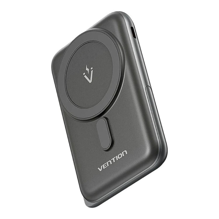 Bezprzewodowy magnetyczny powerbank Vention 20W PD 10000 mAh czarny