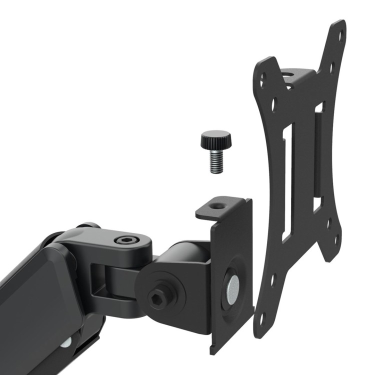 MACLEAN UCHWYT NA 3 MONITORY, SPRĘŻYNA GAZOWA, 17"-27", 2-8KG, CZARNY MC-137