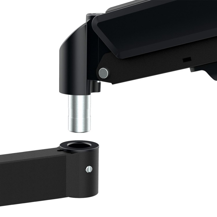 MACLEAN UCHWYT NA 3 MONITORY, SPRĘŻYNA GAZOWA, 17"-27", 2-8KG, CZARNY MC-137