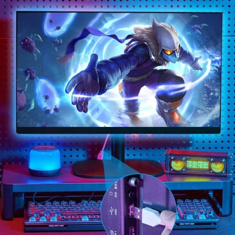 Taśma świetlna Vention RGB FPC LED z pilotem IR zasilanie USB 5V  5m