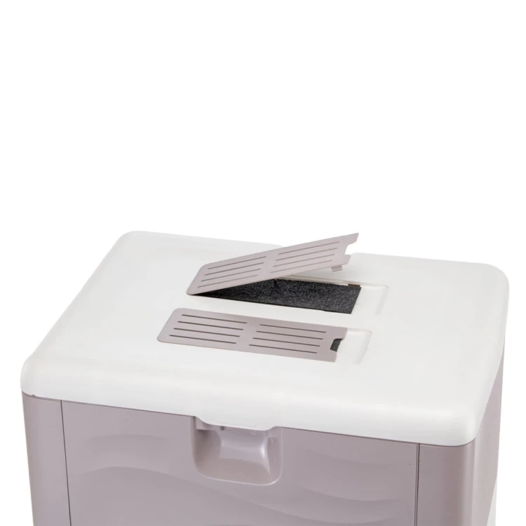 FERPLAST SAHARA TOILET GREY PINK kuweta dla kota