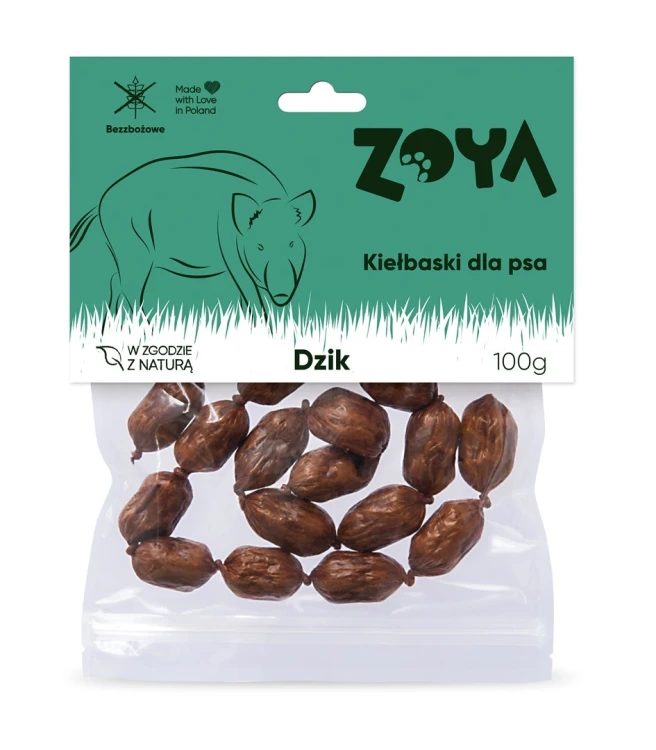 ZOYA Kabanos z dzika przysmak dla psów 7szt