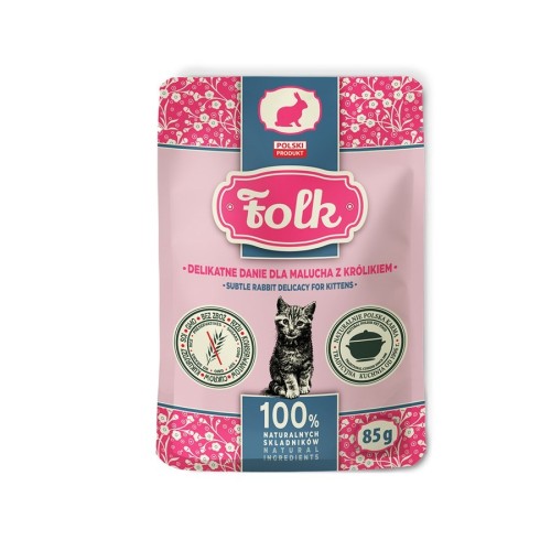 FOLK Kitten Delikatne danie dla malucha z królikiem saszetka 85g