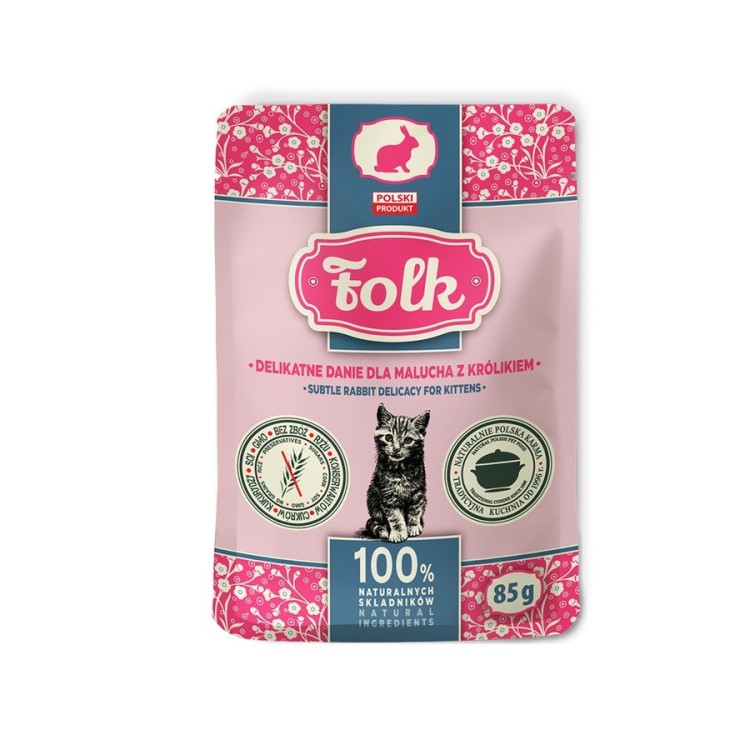 FOLK Kitten Delikatne danie dla malucha z królikiem saszetka 85g