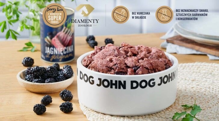 John Dog BERRY Adult jagnięcina z jeżynami 800g